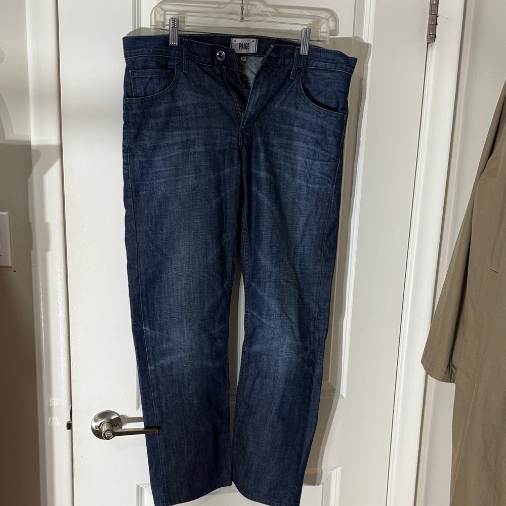 PAIGE Dark Blue Straight Men's Jeans